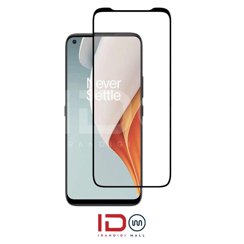 گلس شیشه ای تمام صفحه و فول چسب گوشی وان پلاس مدل oneplus nord n100 برند ردلیبل