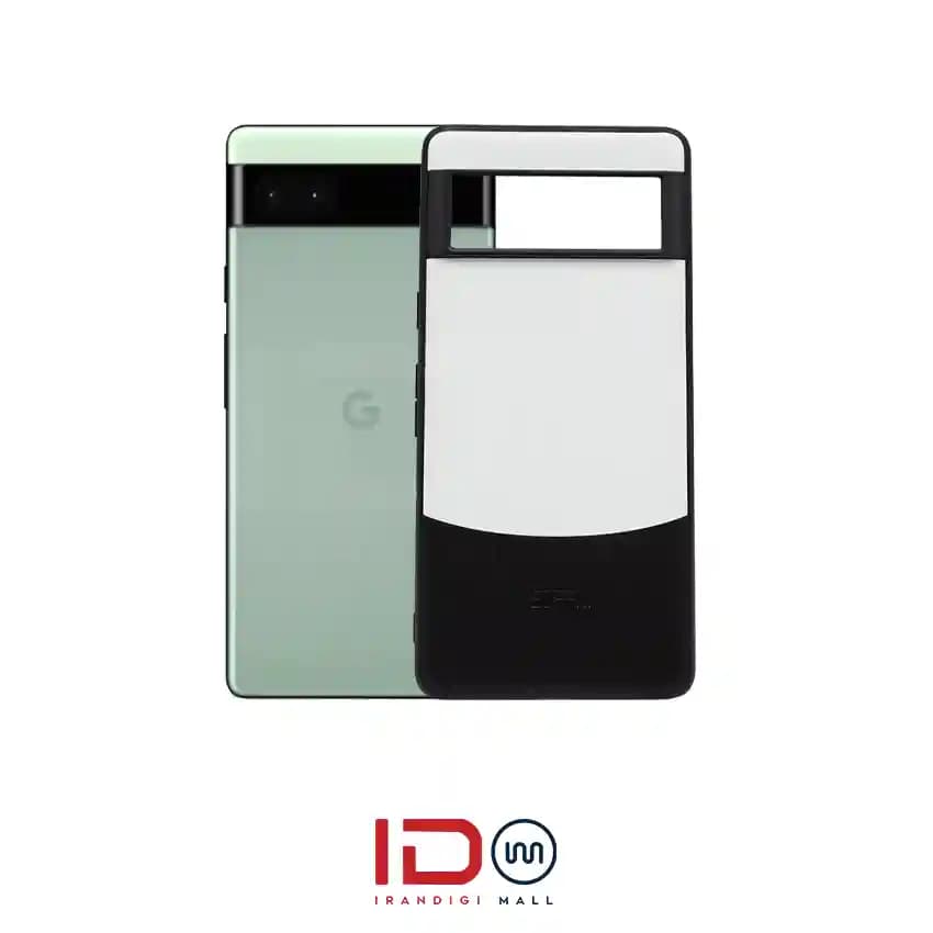 قاب چرمی برای گوشی گوگل مدل Google pixel 7 برند soffni رنگ سفید مشکی — تصویر ۲
