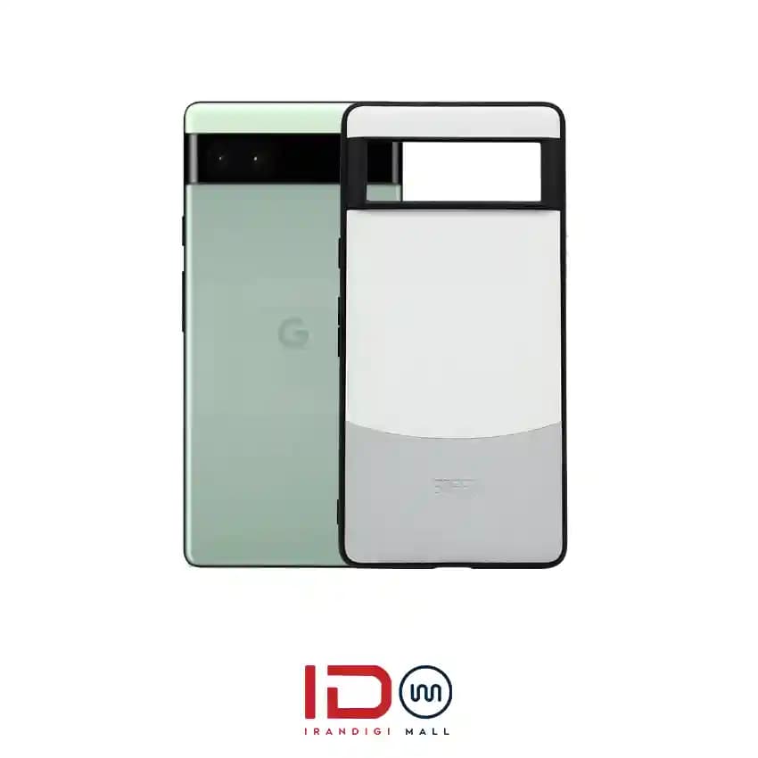 قاب چرمی برای گوشی گوگل مدل Google pixel 7 برند soffni رنگ سفید طوسی