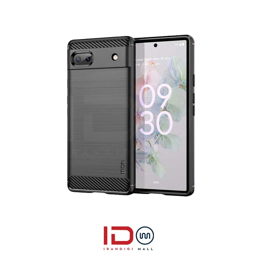 قاب فیبر کربن گوشی گوگل مدل GOOGLE PIXEL 6A برند rugged armor رنگ خاکستری — تصویر ۲