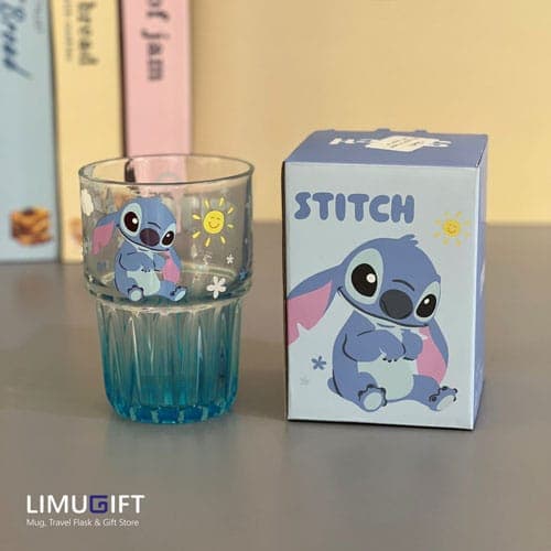 ماگ دیزنی استیچ شیشه ای آبی (Stitch)- کد 0296 — تصویر ۱۰