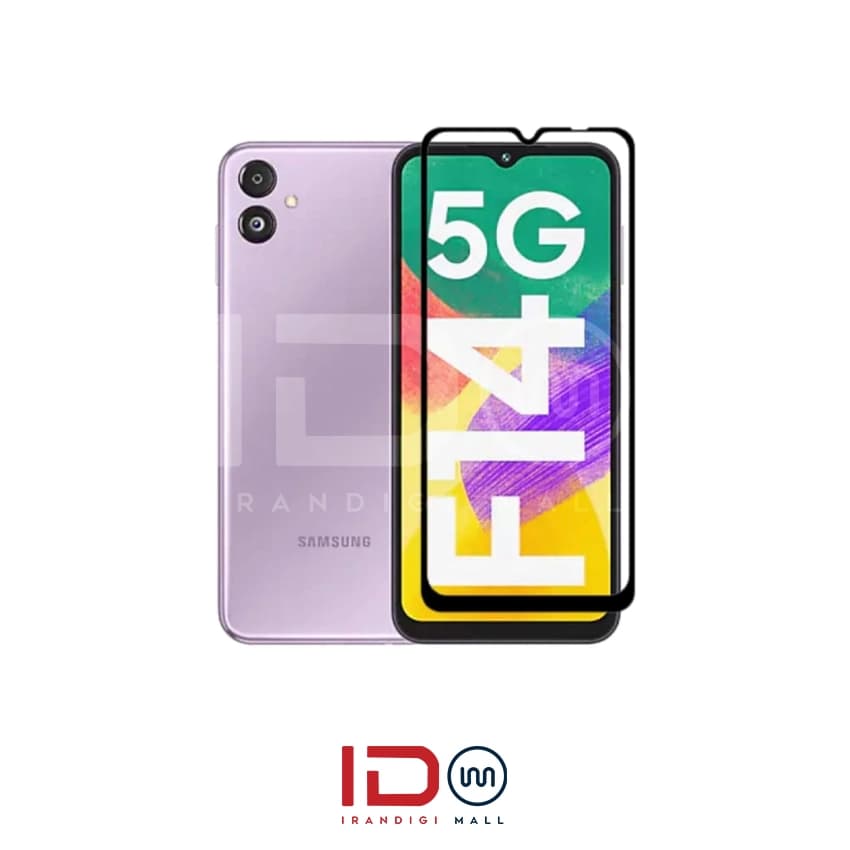 گلس شیشه ای تمام صفحه و فول چسب گوشی سامسونگ مدل Samsung F14 5G برند ردلیبل — تصویر ۲