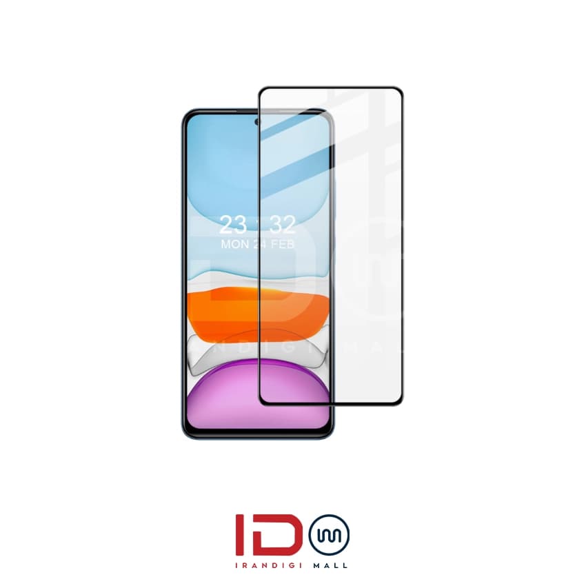 گلس شیشه ای تمام صفحه و فول چسب گوشی شیائومی مدل Redmi note 12 4g برند رد لیبل
