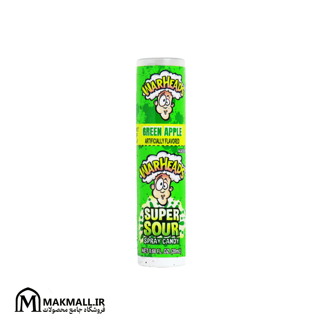 اسپری آب‌نبات ترش وارهدز سیب سبز 20 میل | WARHEADS Super Sour Spray Green Apple 20ml