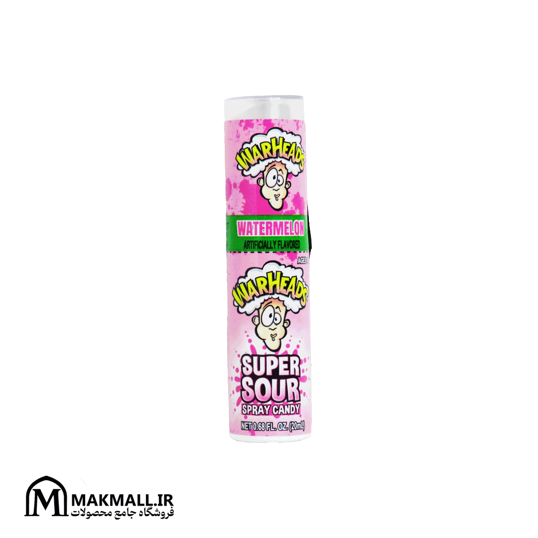 اسپری آب‌نبات ترش وارهدز هندوانه 20 میل | WARHEADS Super Sour Spray Watermelon 20ml — تصویر ۲
