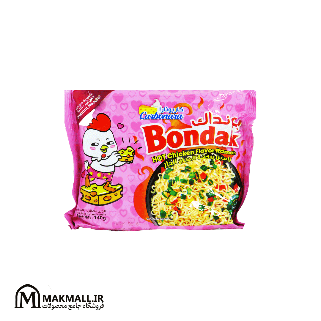 نودل سامیانگ بونداک با طعم کربونارا و پنیر 140 گرم | Samyang Buldak Carbonara Hot Chicken Ramen 140g