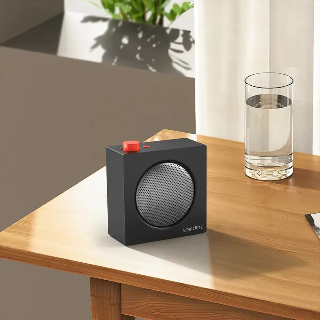 اسپیکر مینی بلوتوثی پرودو Porodo Soundtec Mini Vibe Box Portable Bluetooth Speaker — تصویر ۶