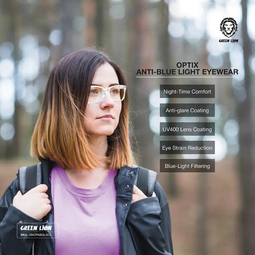 عينک محافظ چشم اوپتيكس گرين لاين Green Lion Optix Anti Blue Light Eyewear — تصویر ۴