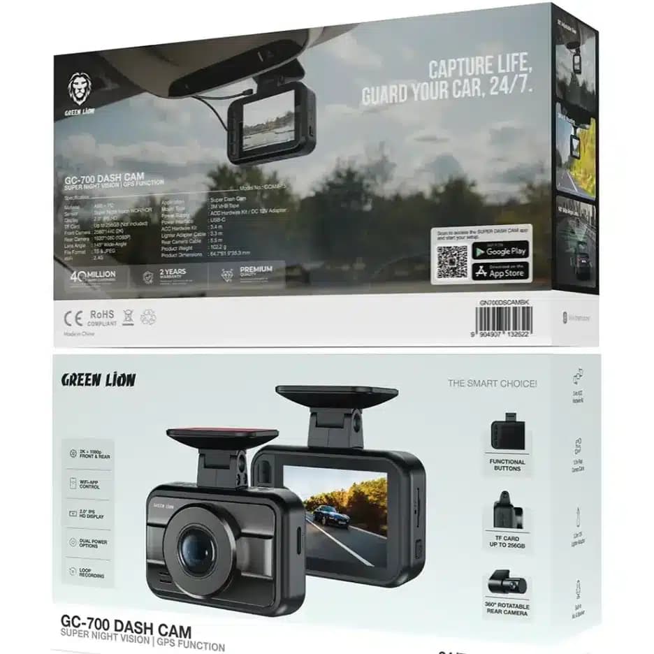 دوربین ثبت وقایع خودرو مدل GC-700 گرین لاین Green Lion GC 700 Dash Cam — تصویر ۱۱