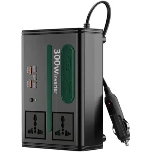 اینورتر خودرو مدل GC-300 گرین لاین Green Lion GC 300 Car Inverter 7 in 1 Multi Port — تصویر ۵