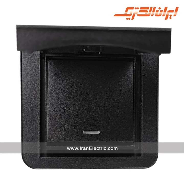 کلید یک پل درب دار IP44 مدل ارس مشکی — تصویر ۶