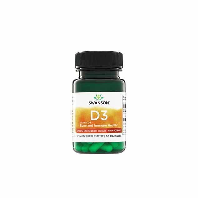 ویتامین D3 سوانسون ۱۰۰۰ واحد – Swanson D3 1,000 IU 60 Capsules