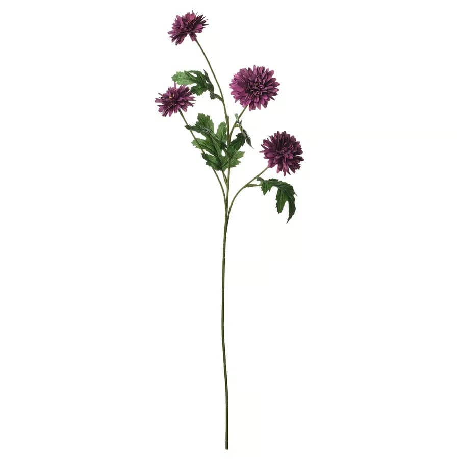 گل مصنوعی ایکیا مدل SMYCKA، نوع Chrysanthemums، یاسی، ارتفاع ۷۱ سانتی‌متر — تصویر ۲