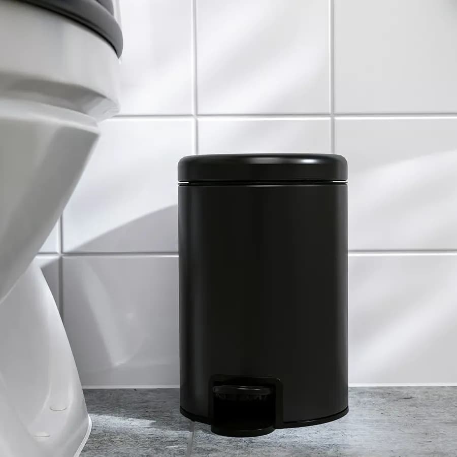 سطل زباله پدالی ایکیا مدل GANSJON، مشکی، ظرفیت ۳ لیتر — تصویر ۶