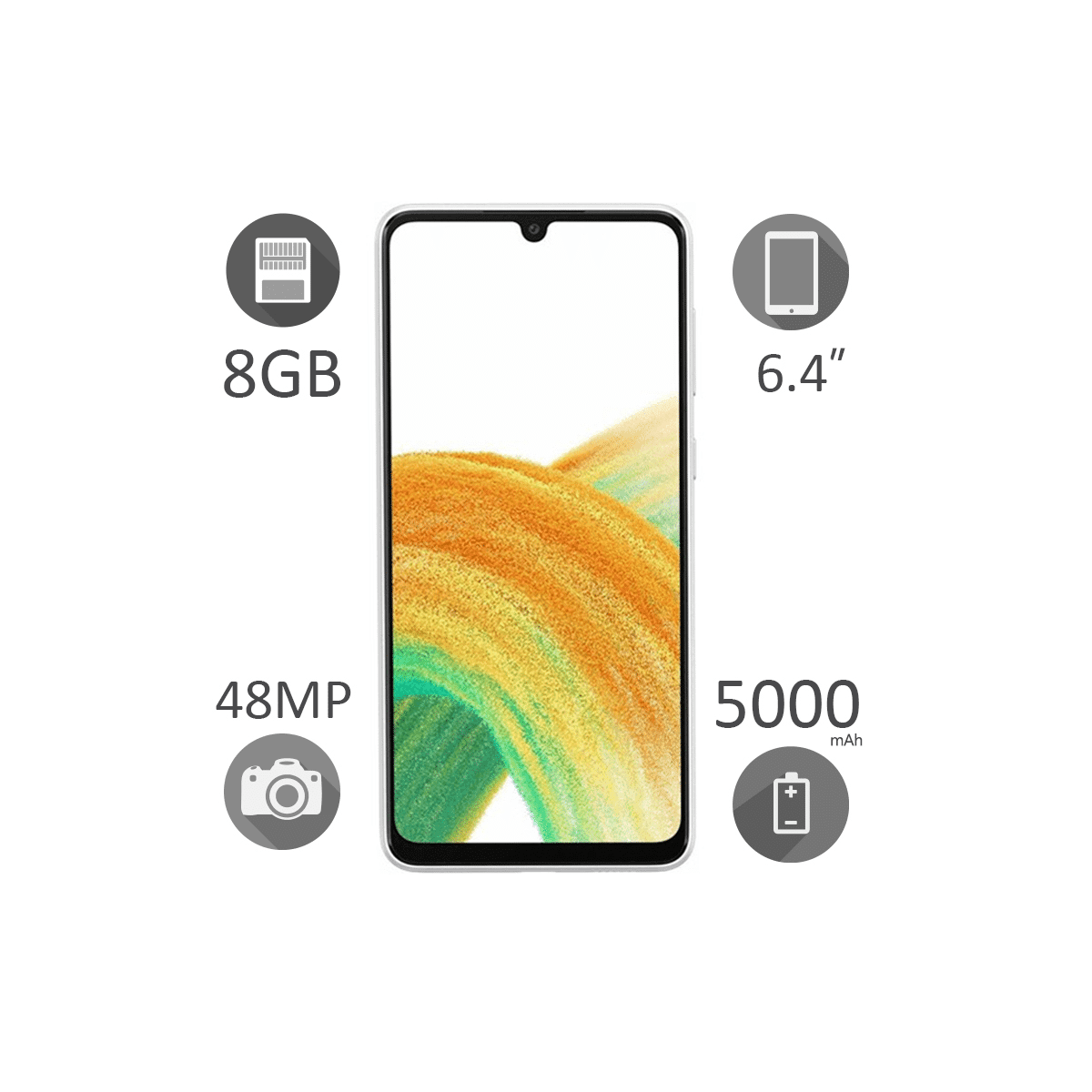 گوشی موبایل سامسونگ مدل Galaxy A33 5G SM-A336E/DSN دو سیم کارت ظرفیت 128 گیگابایت و رم 8 گیگابایت