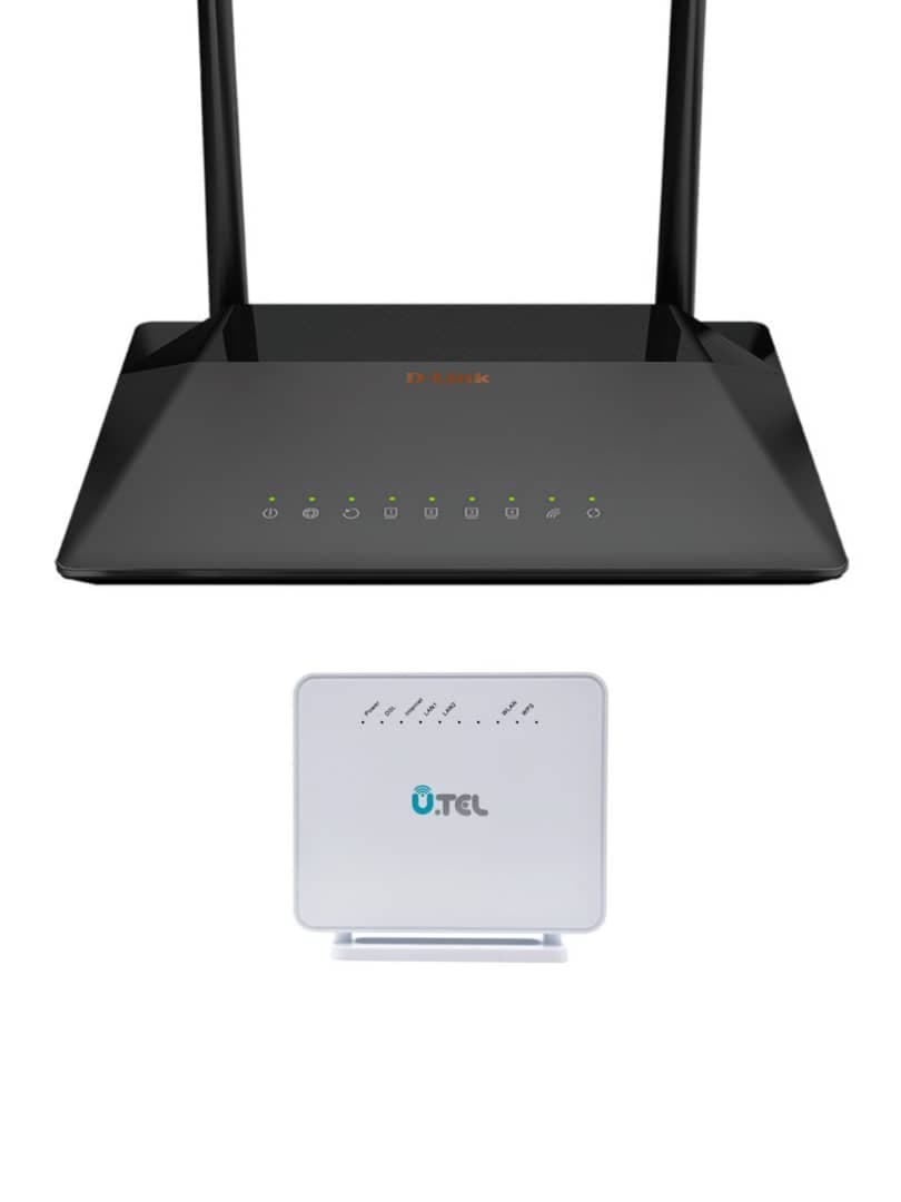 سبد همکاری مودمadsl2+/vdsl ( مودم یوتل v301 + مودم DLINK 224 )