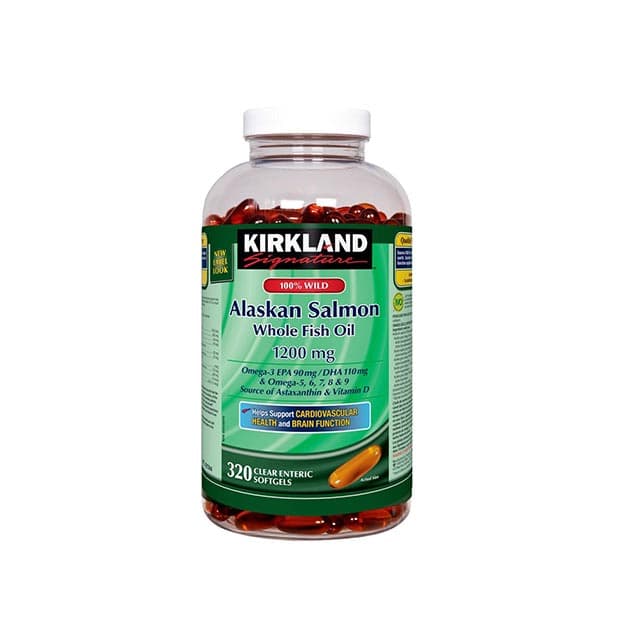 روغن ماهی سالمون وحشی آلاسکا کرکلند – KIRKLAND Alaskan Salmon Fish Oil 320Softgels