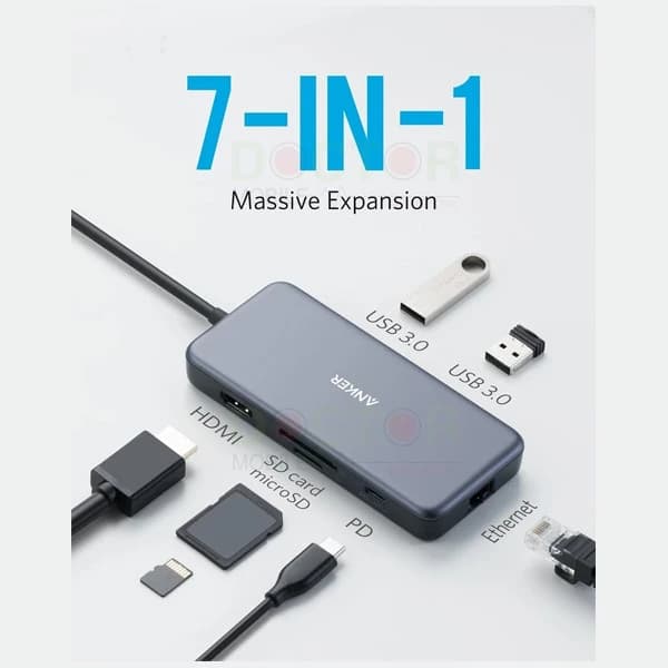هاب USB-C انکر 7 پورت مدل A8352HA1 — تصویر ۵