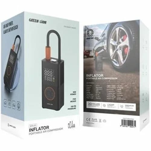 کمپرسور باد گرین لاین Green Lion GTI-01 Air Compressor GNTYIRNFBK همراه با چراغ قوه — تصویر ۱۱