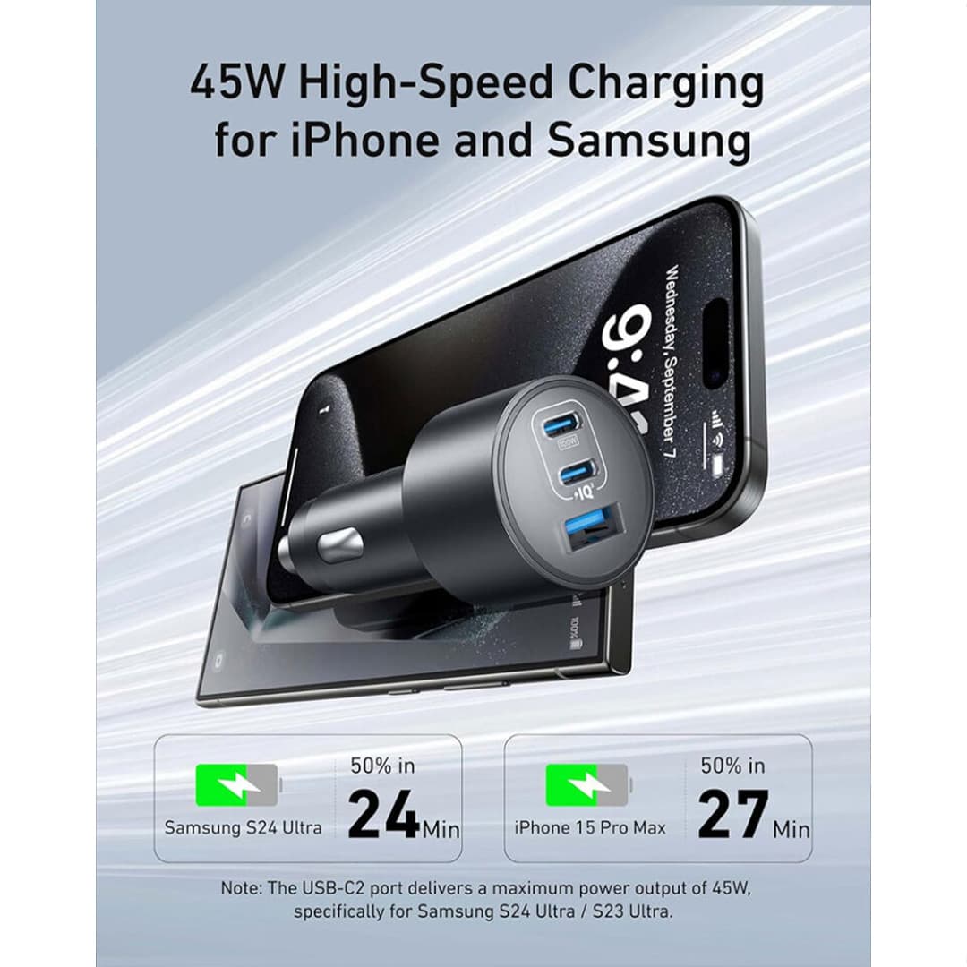 شارژر فندکی انکر Anker USB-C Car Charger 167.5W Compact 3-Port مدل A2737 — تصویر ۱۰