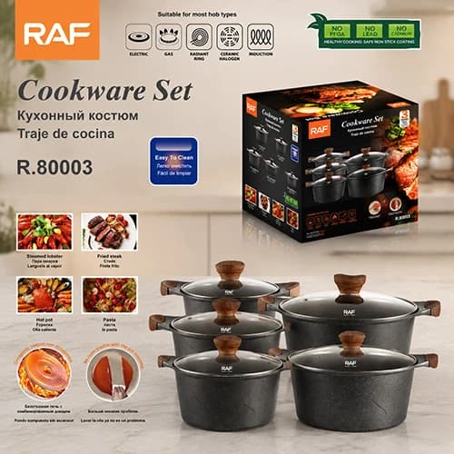 ست قابلمه 10 پارچه تمام گرانیت راف مدلR.80003
