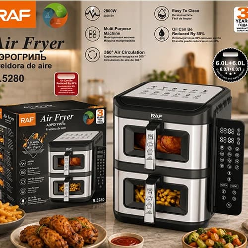 سرخ کن راف مدل R5280 ظرفیت ۶ لیتر بدون روغن