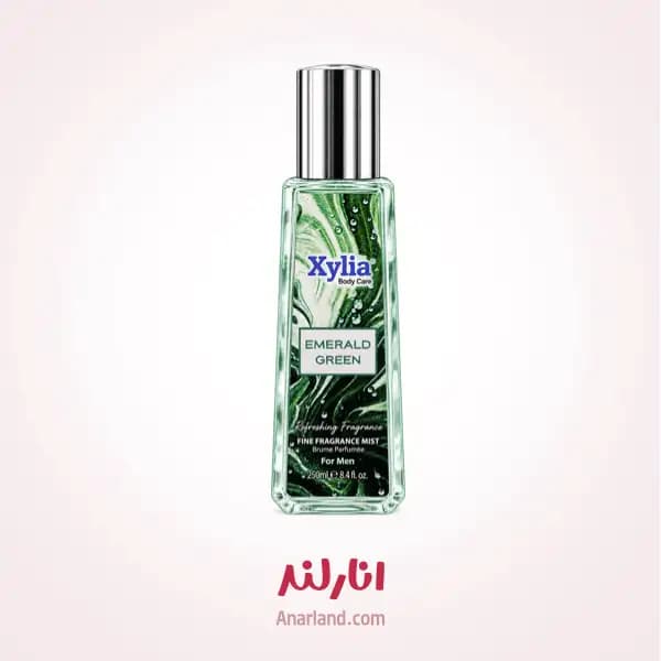 بادی اسپلش بدن و مو مردانه زیلیا (اکسیلیا) Xylia مدل Emerald Green حجم 250 میلی لیتر — تصویر ۲