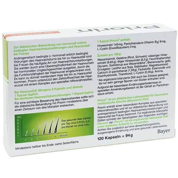 پریورین بایر – Priorin Bayer 120 caps — تصویر ۹