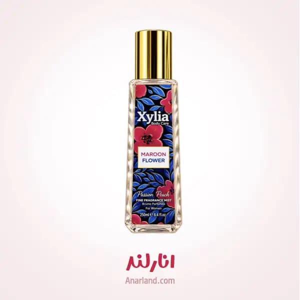 بادی اسپلش بدن ومو زنانه زیلیا (اکسیلیا) Xylia مدل Maroon Flower حجم 250 میلی لیتر — تصویر ۴