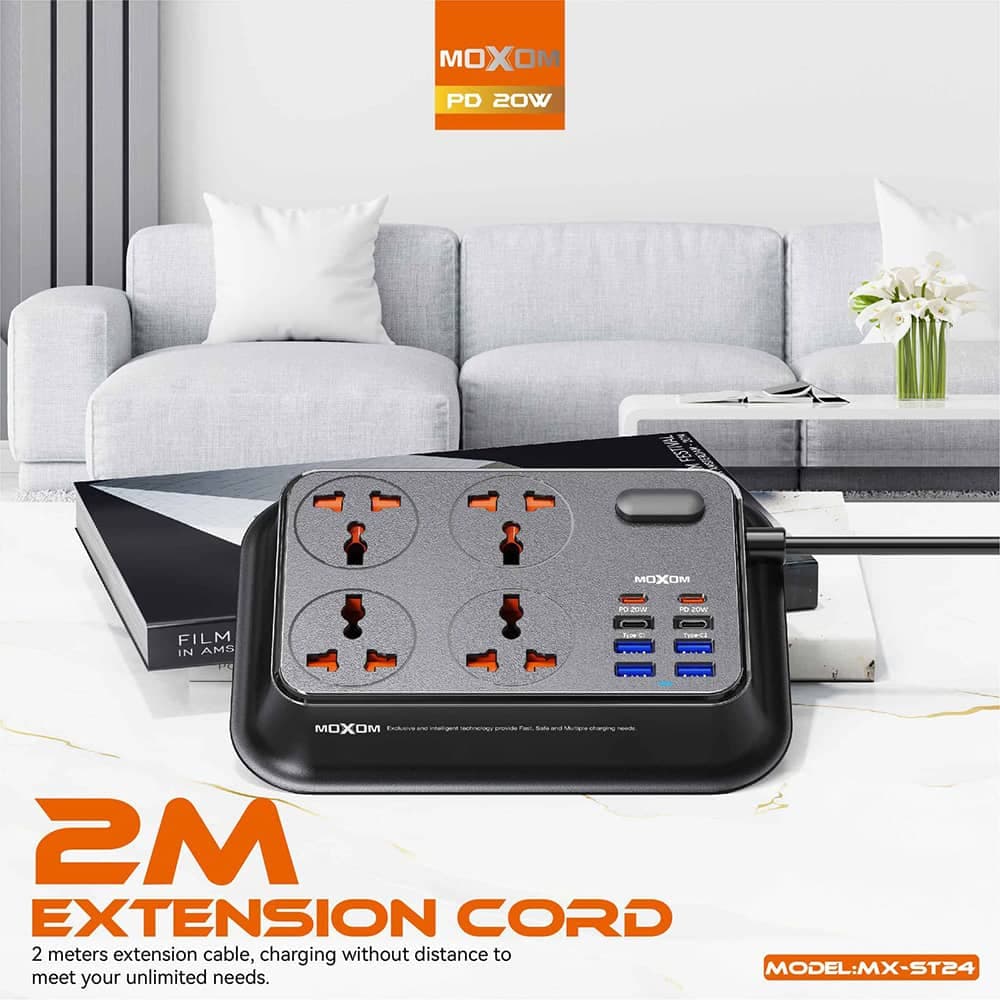 رابط USB و برق MOXOM MX-ST24 PD 20W — تصویر ۸