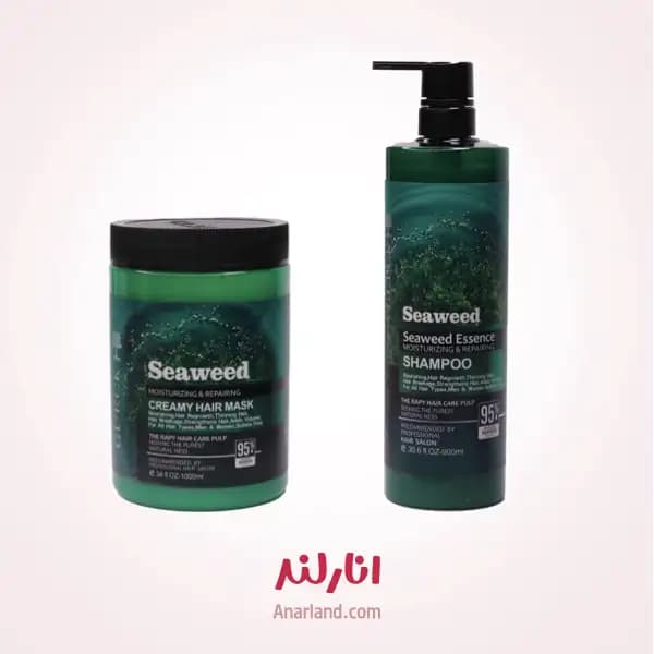 پک شامپو و ماسک مو گوک مدل Seaweed حاوی عصاره جلبک دریایی