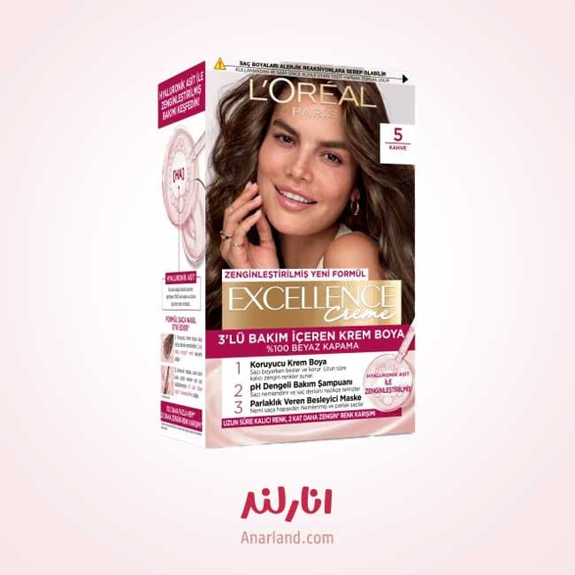 کیت رنگ مو لورآل سری Excellence Creme شماره 5