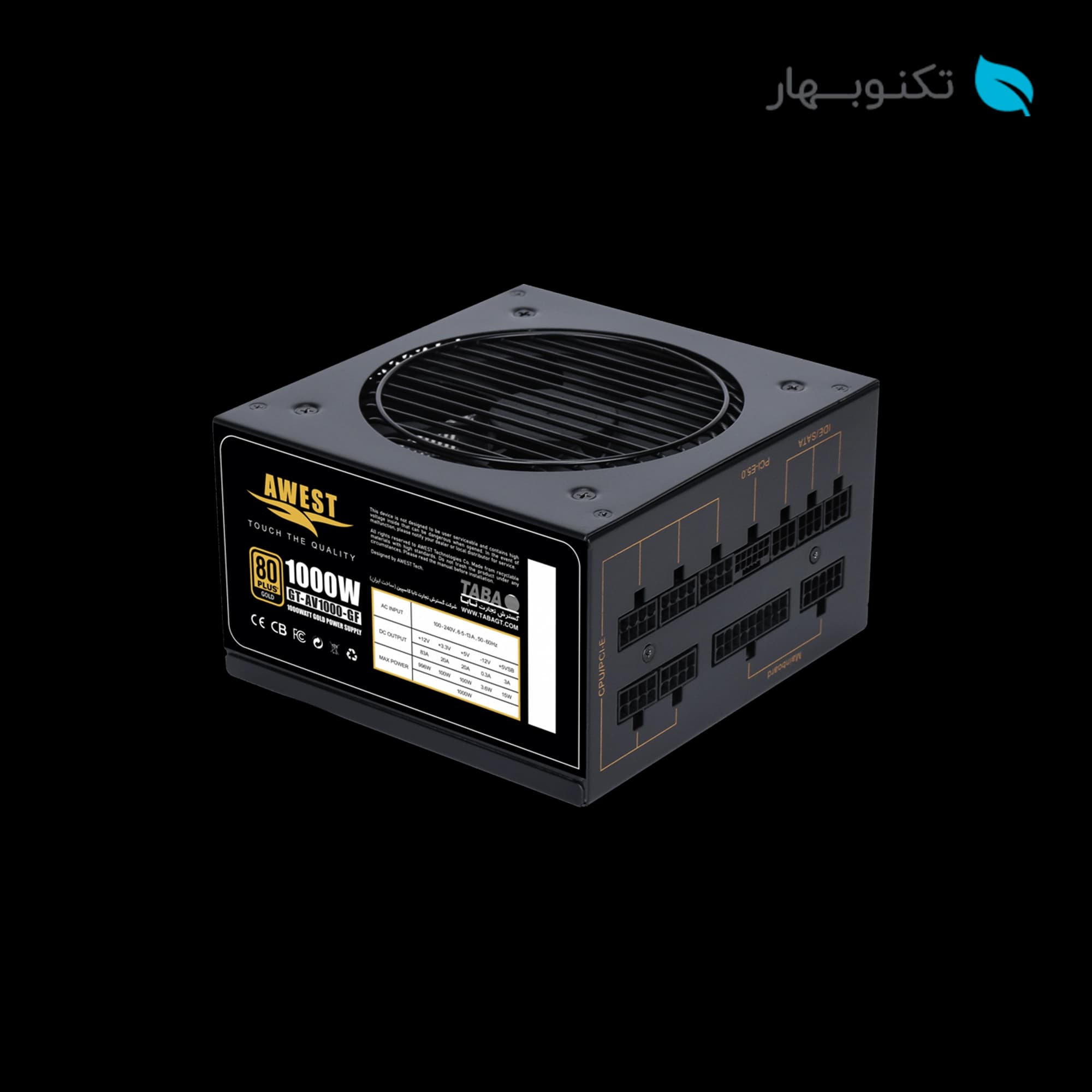پاور AWEST 1000W GOLD مدل GT-AV1000-GF