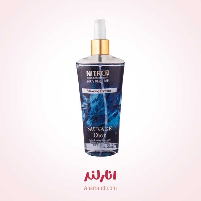 بادی اسپلش مردانه نیترو وان مدل Sauvage Dior حجم 250 میل