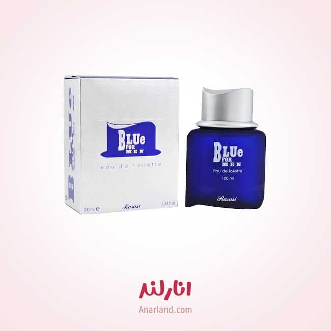 ادو تویلت مردانه رصاصی مدل Blue for men حجم 100 میل