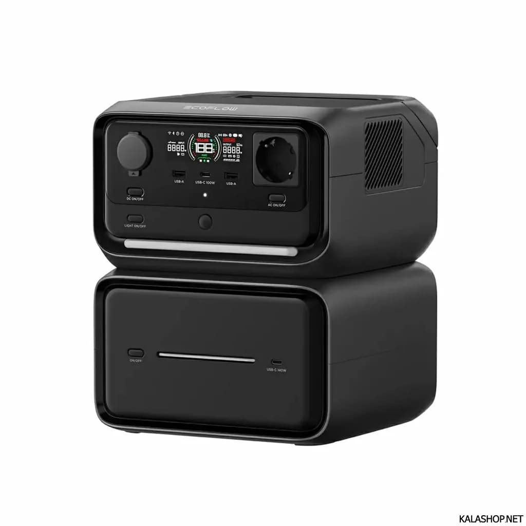 پاور استیشن اکوفلو 600 وات ظرفیت 858 وات ساعت مدل RIVER 3 MAX PLUS