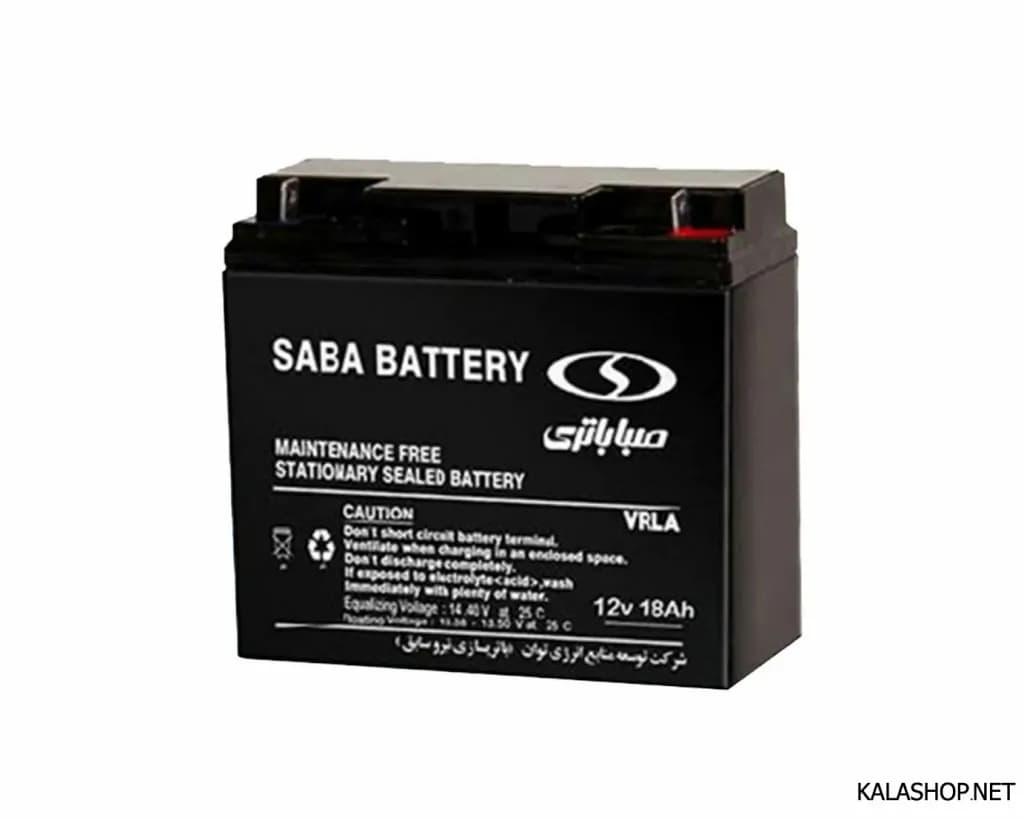 باتری یو پی اس 18 آمپر صبا – UPS BATTERY SABA 18A — تصویر ۲