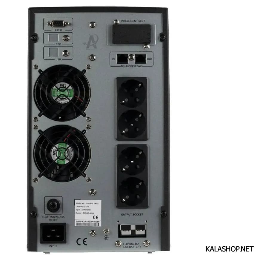 یو پی اس فاران مدل FARAN TITAN PLUS 2K 4*9-48VDC باتری داخلی — تصویر ۱۰