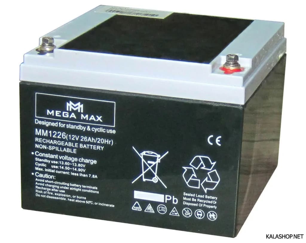 باتری یو پی اس مگامکس UPS BATTERY MEGAMAX 26AH — تصویر ۳