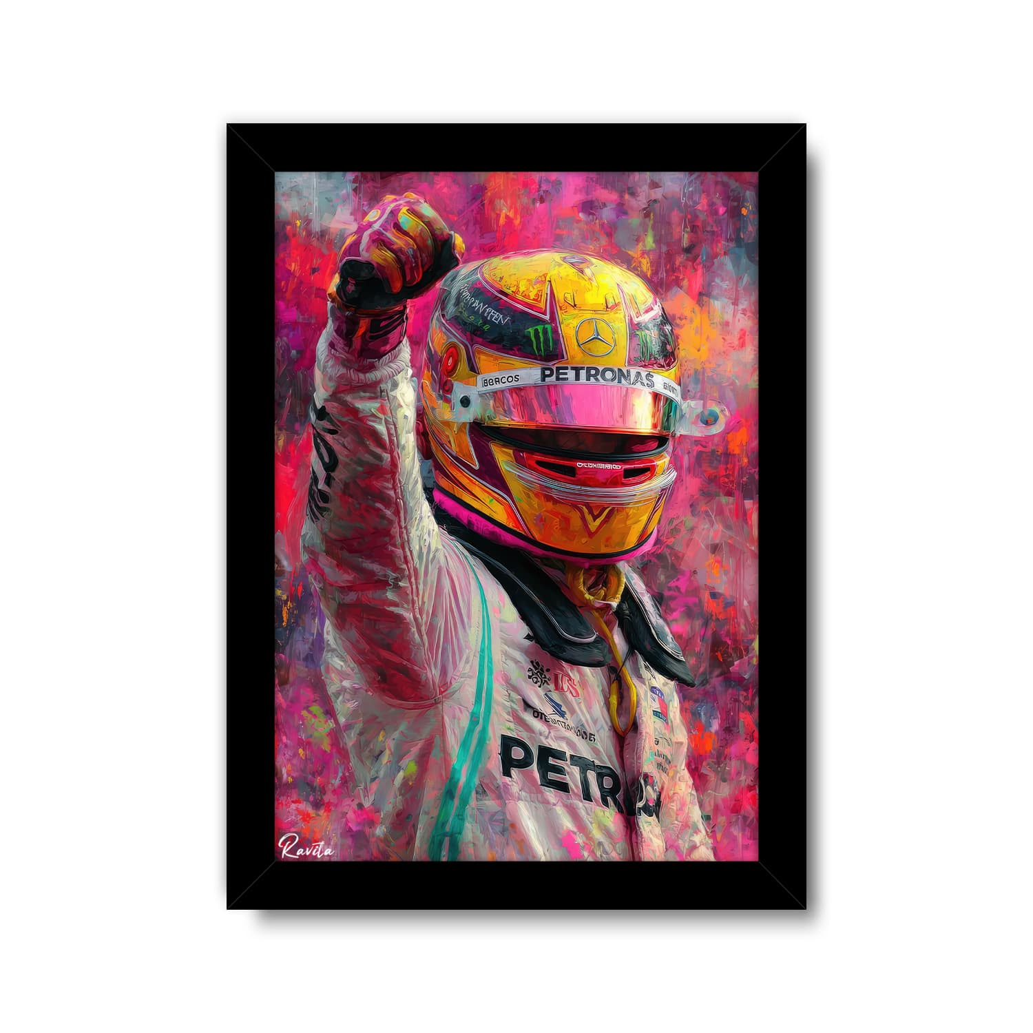 تابلو تکی راویتا طرح راننده مسابقه فرمول 1 – Formula 1 Racing Driver کد 3878