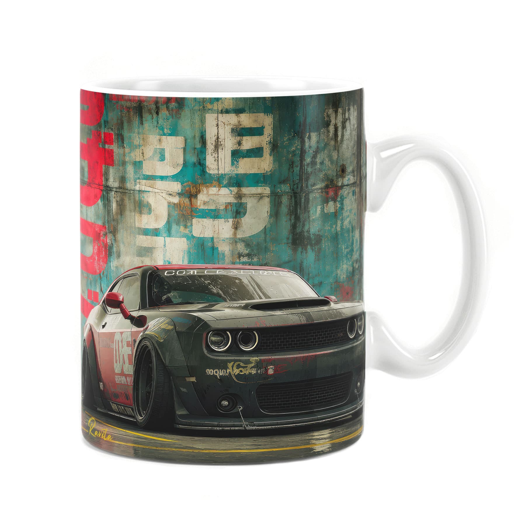 ماگ راویتا طرح دوج چلنجر SRT هلکت وایدبادی – Dodge Challenger SRT Hellcat Widebody کد 3876