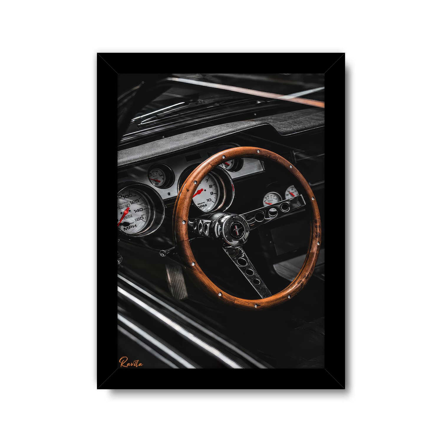 تابلو تکی راویتا طرح فورد موستانگ کلاسیک – Ford Mustang First Generation کد 3873