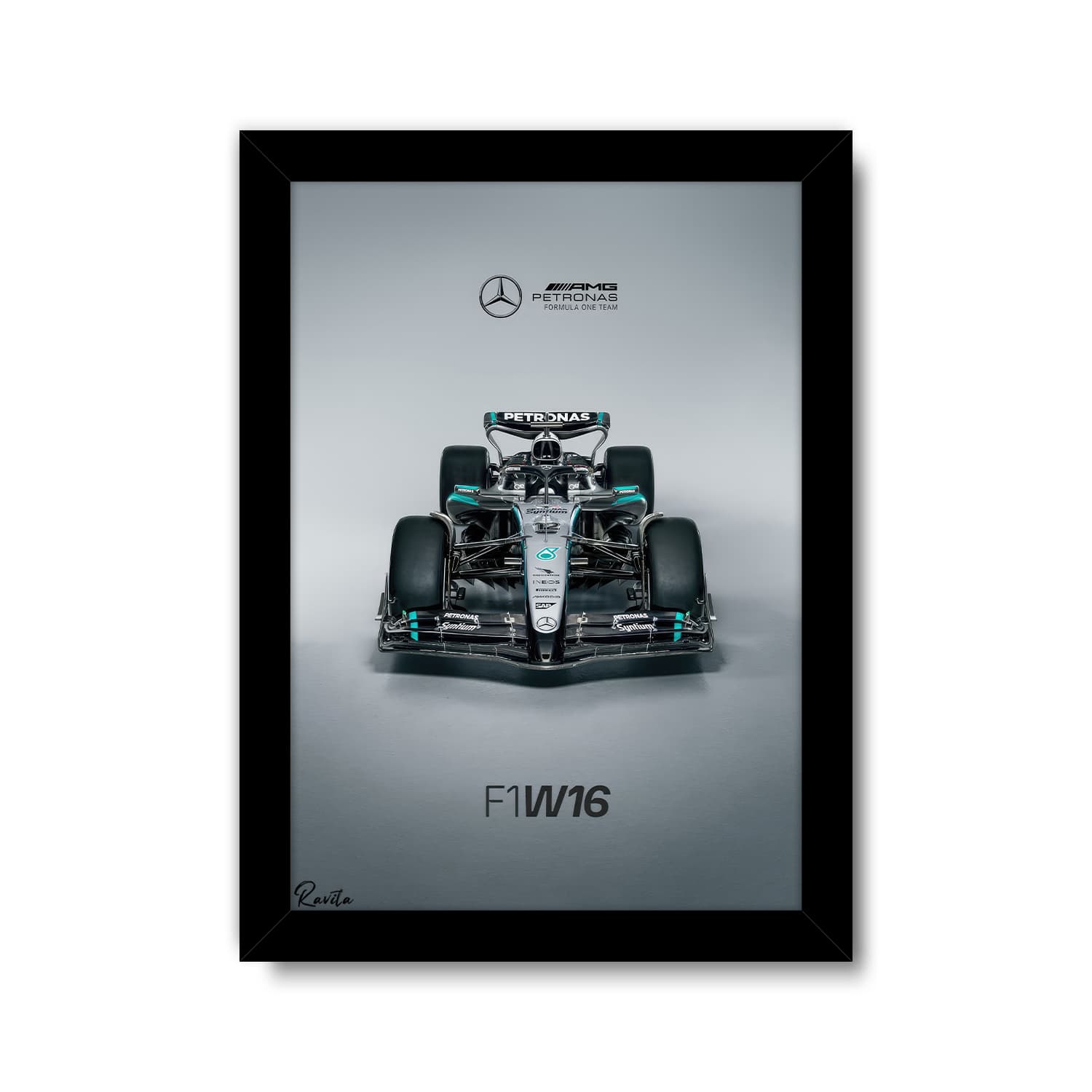 تابلو تکی راویتا طرح مرسدس Mercedes – AMG F1 W16 E کد 3868