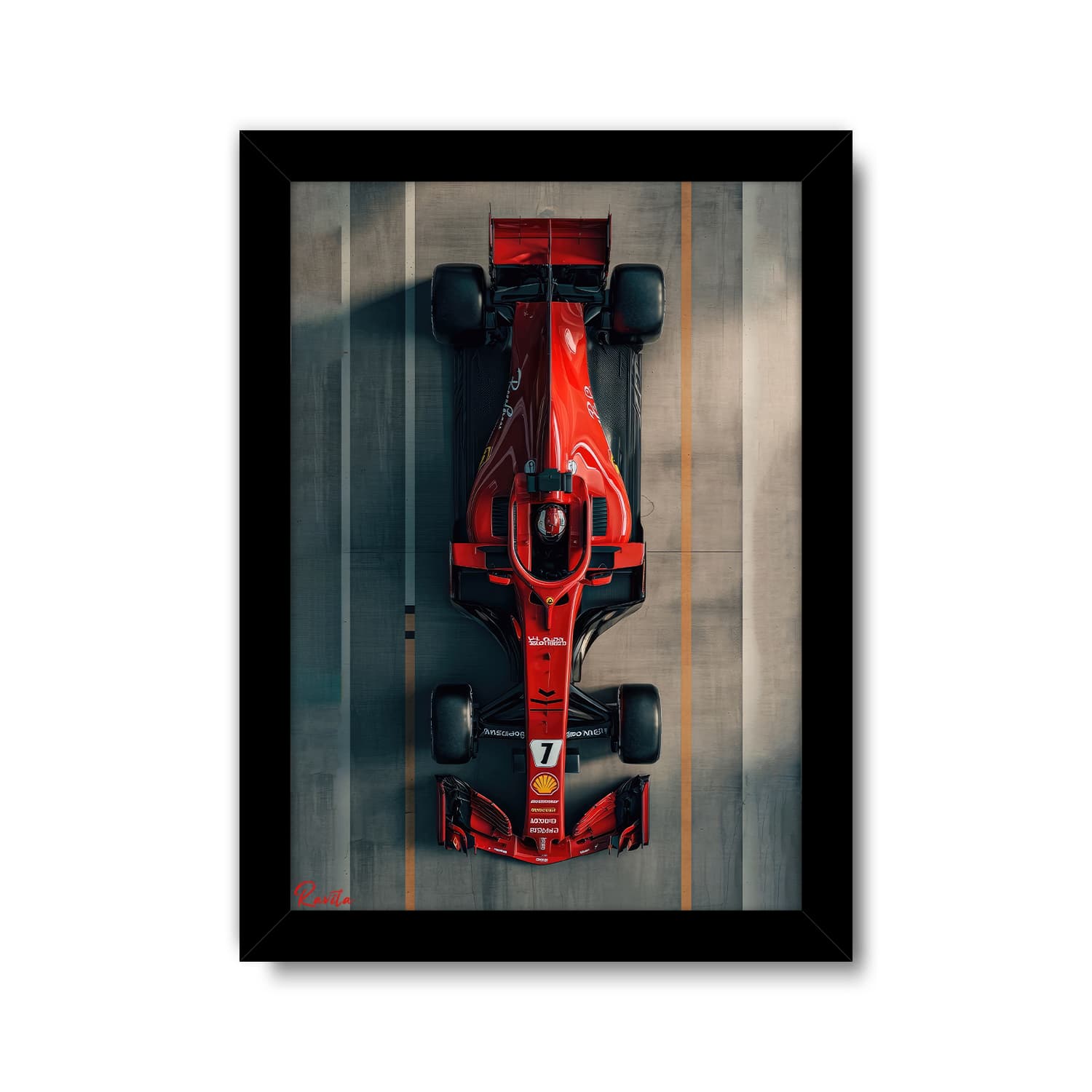 تابلو تکی راویتا طرح فراری فرمول یک – Ferrari SF71H Formula 1 کد 3866