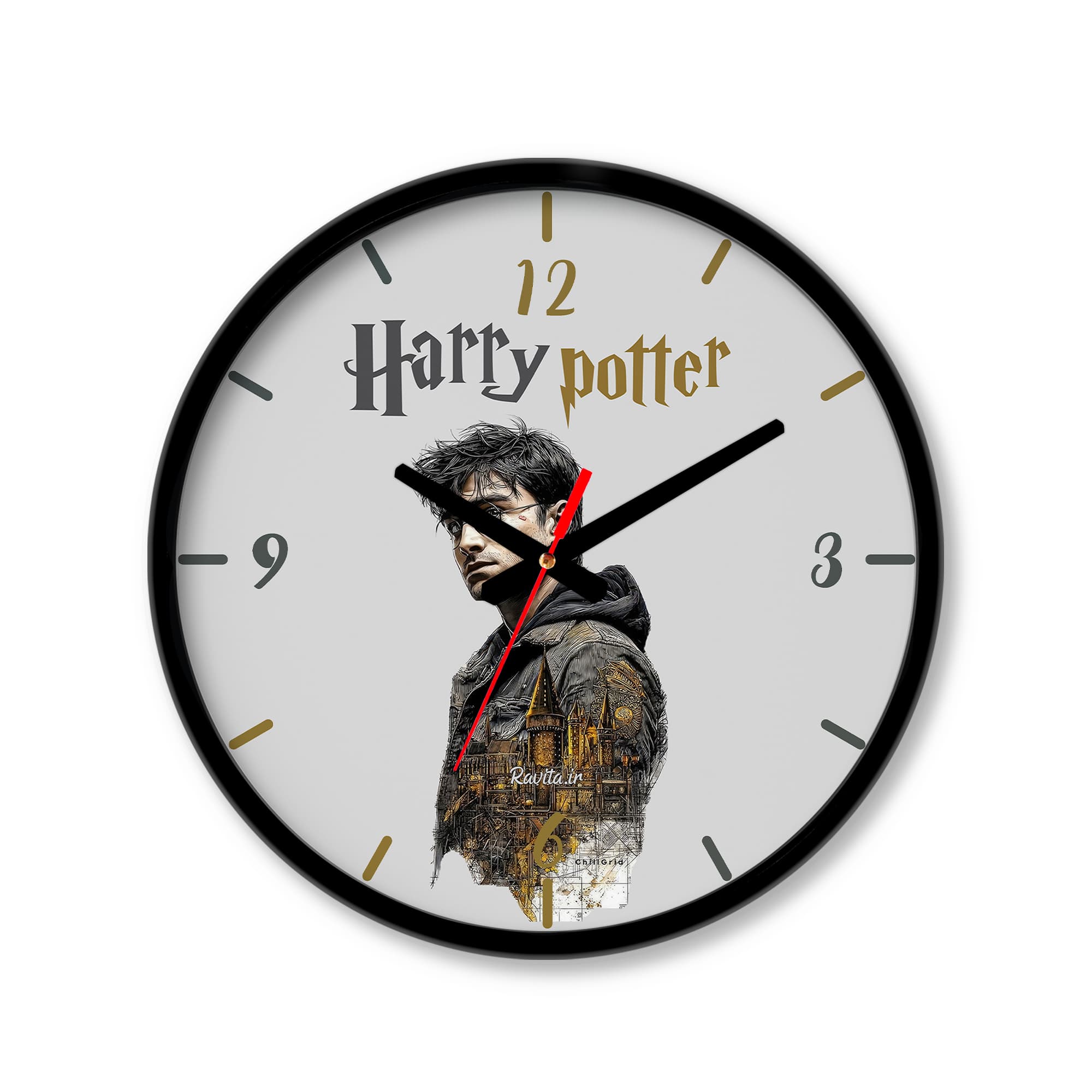 ساعت رومیزی دیواری راویتا طرح هری پاتر – Harry Potter کد 3865