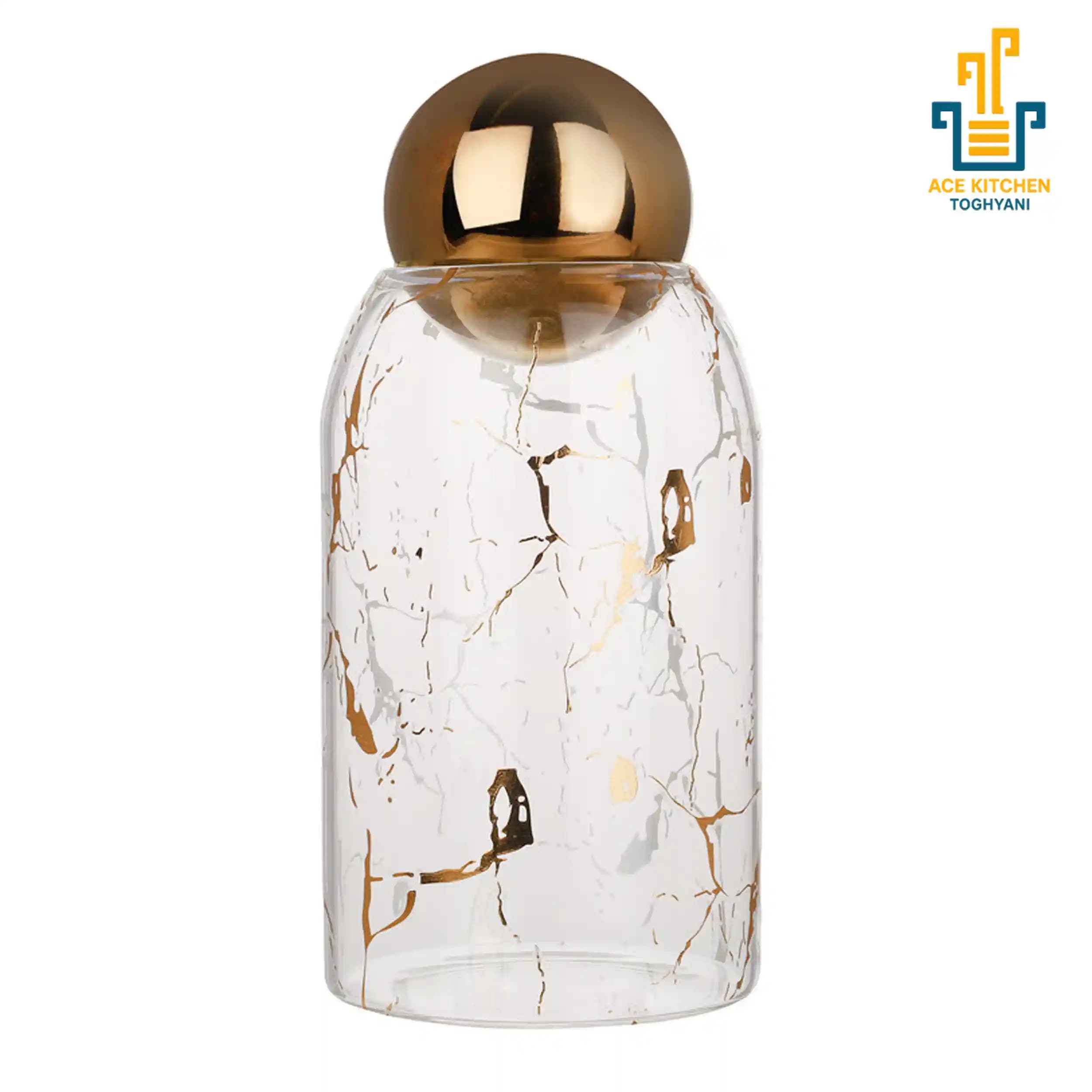 بانکه استوانه پیرکس طلایی قطر 8 در ارتفاع 8 — تصویر ۴