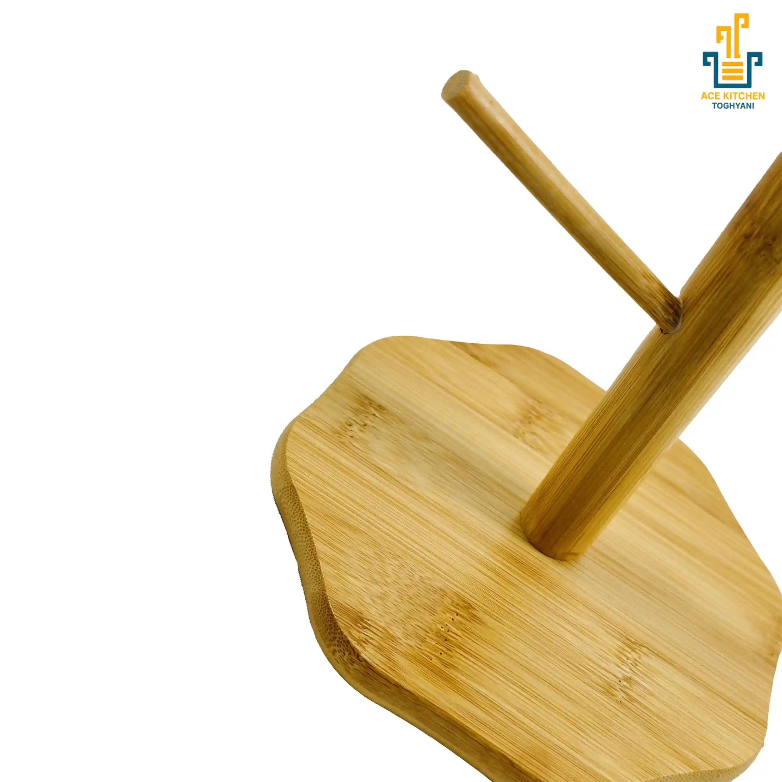 استند لیوان بامبو 8 ضلعی — تصویر ۳