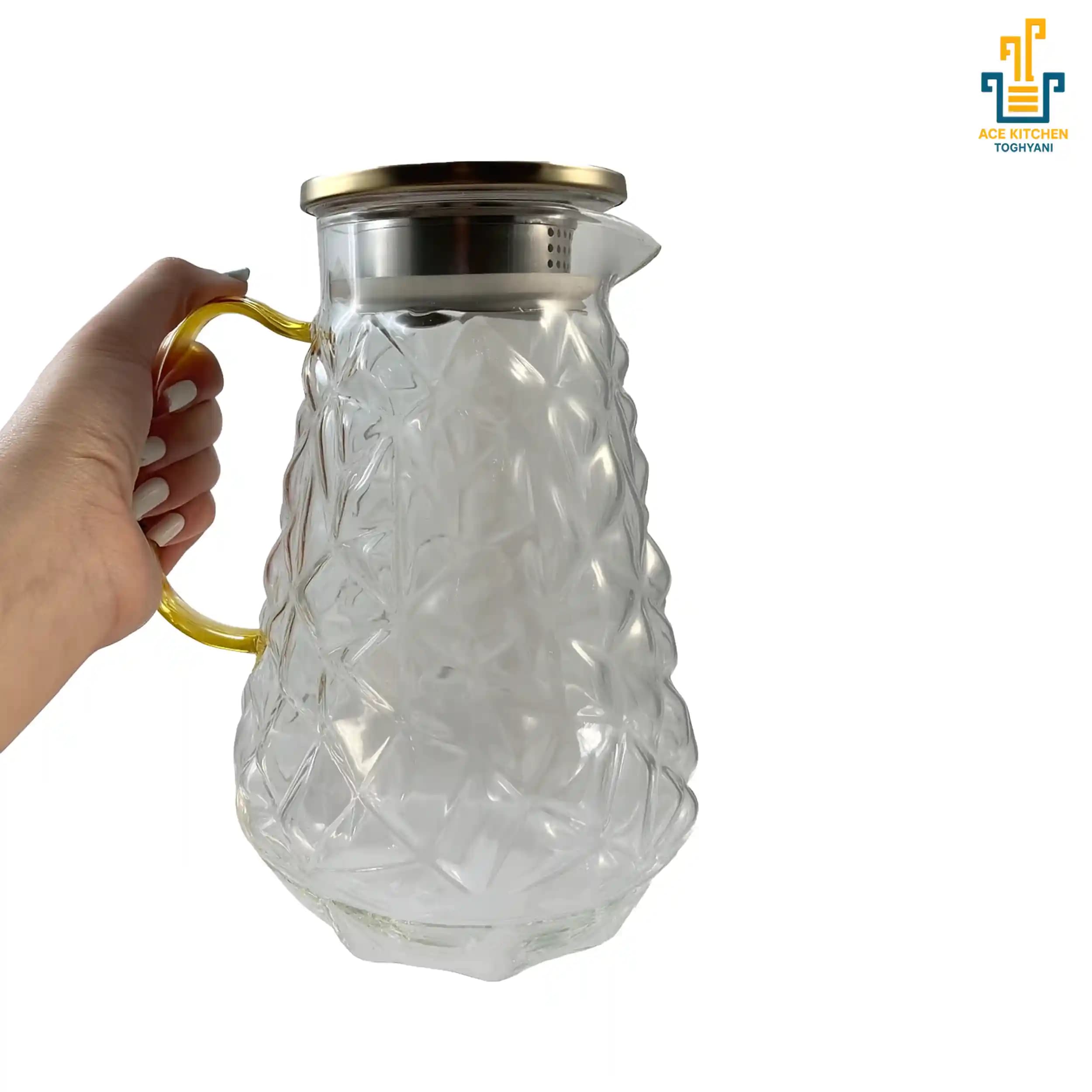 پارچ طرح دار درب طلایی پیرکس — تصویر ۴