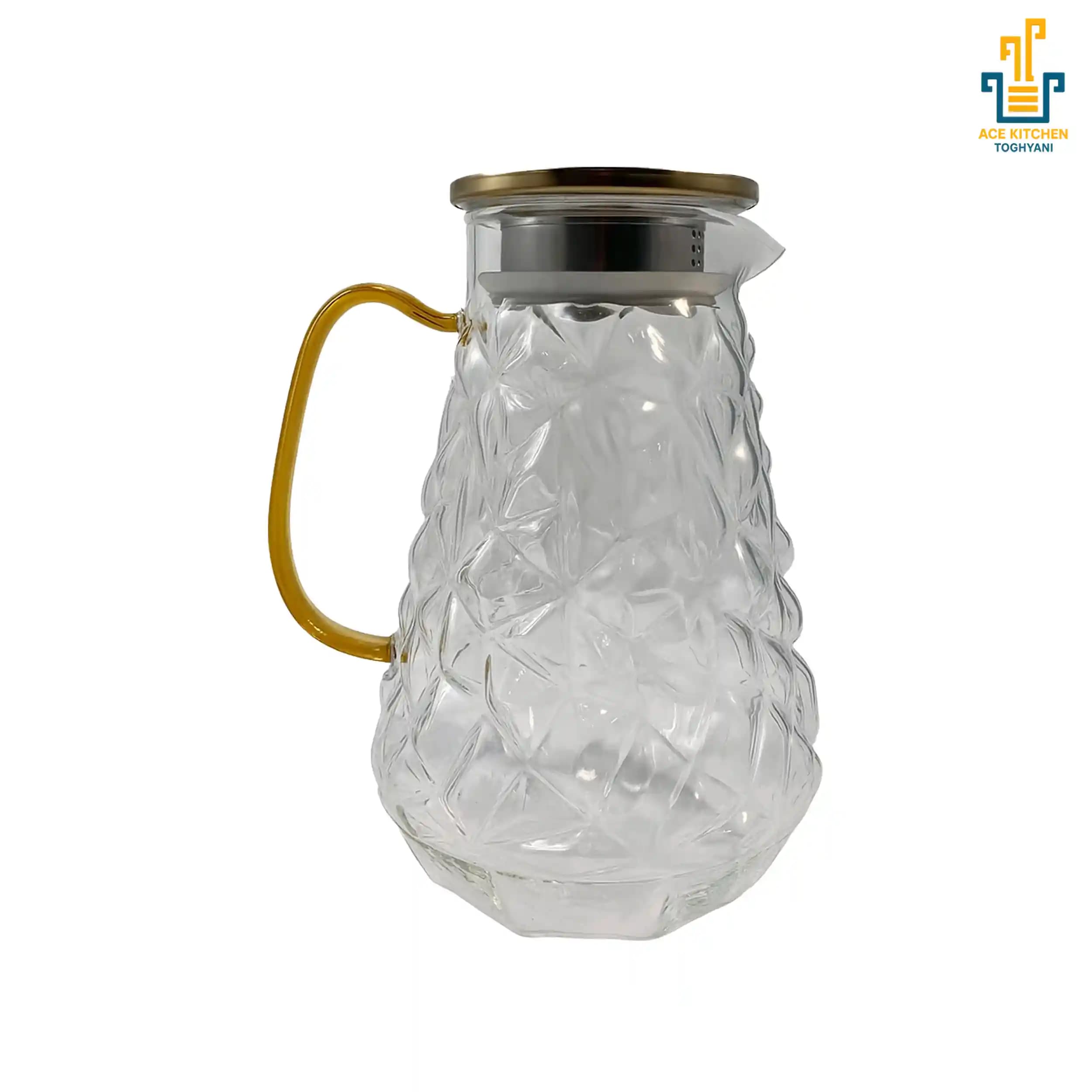 پارچ طرح دار درب طلایی پیرکس