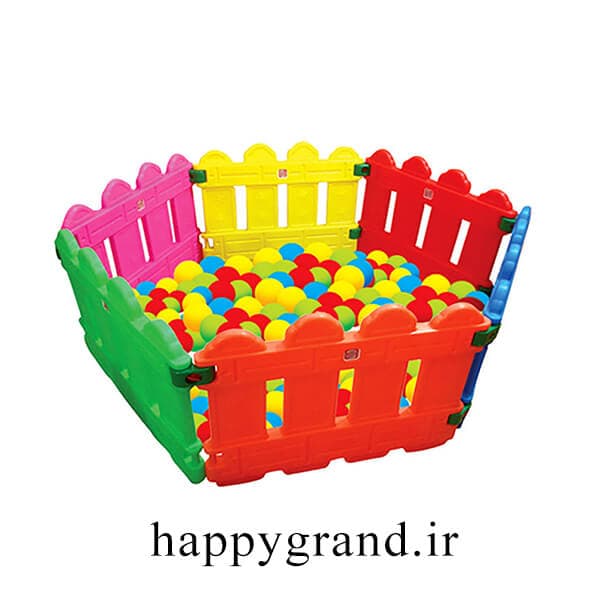 استخر توپ نرده ای رنگی (پک 6 عددی)